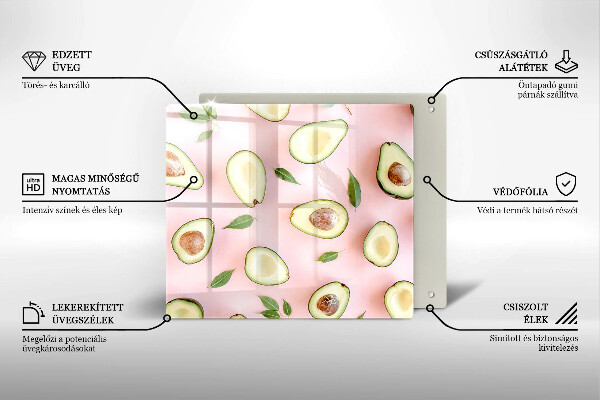 Chopping board Avocado pattern