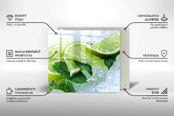 Chopping board Lime mint and ice