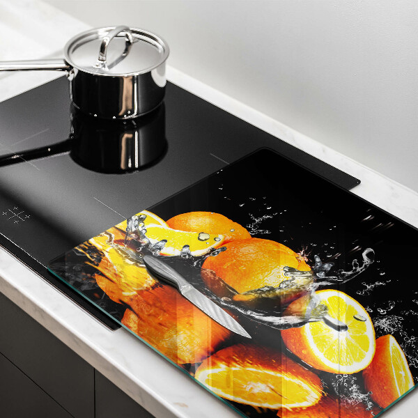 Chopping board Juicy fruit oranges