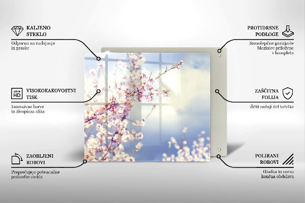Chopping board A blooming tree