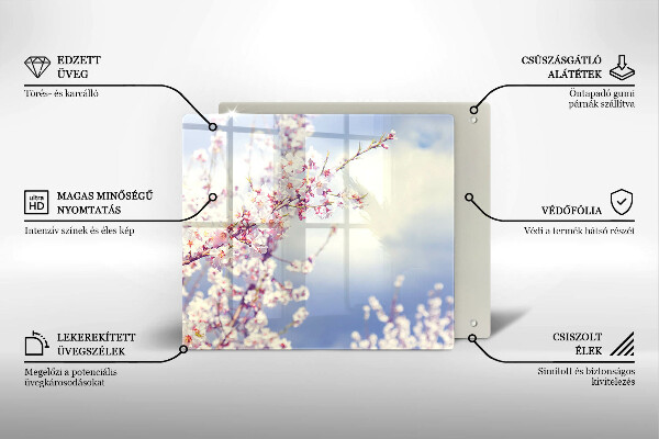 Chopping board A blooming tree