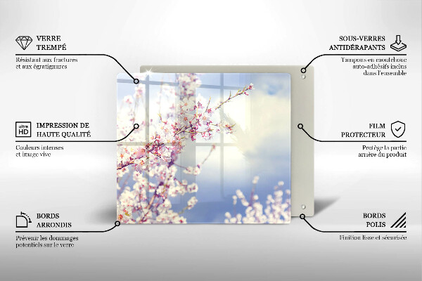 Chopping board A blooming tree