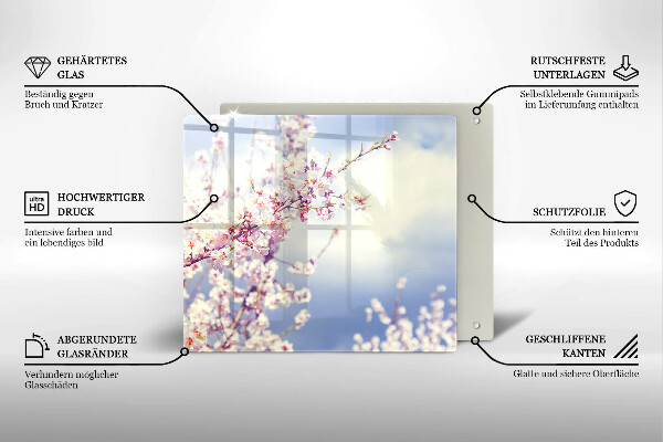 Chopping board A blooming tree