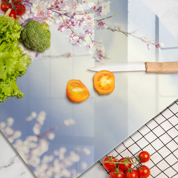 Chopping board A blooming tree