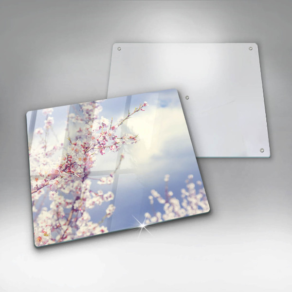 Chopping board A blooming tree