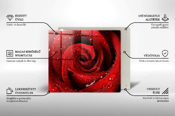 Chopping board Rose flower petals