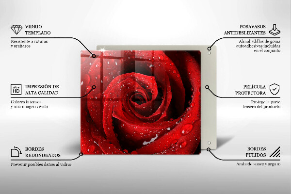 Chopping board Rose flower petals