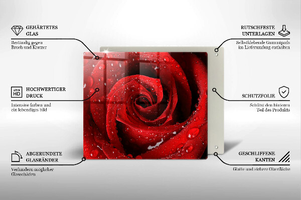 Chopping board Rose flower petals