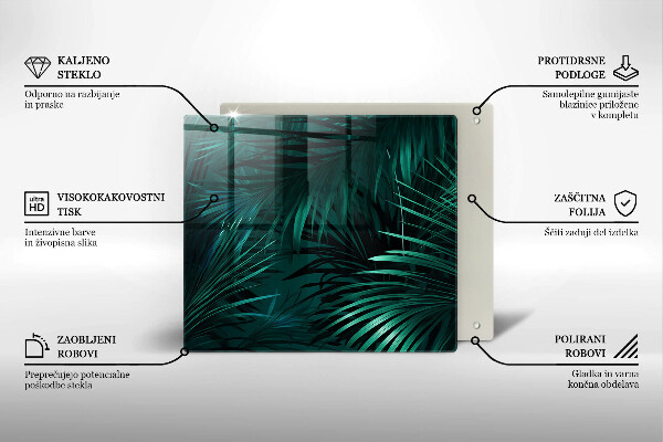 Chopping board Wild jungle leaves