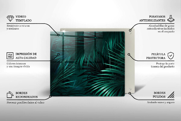 Chopping board Wild jungle leaves