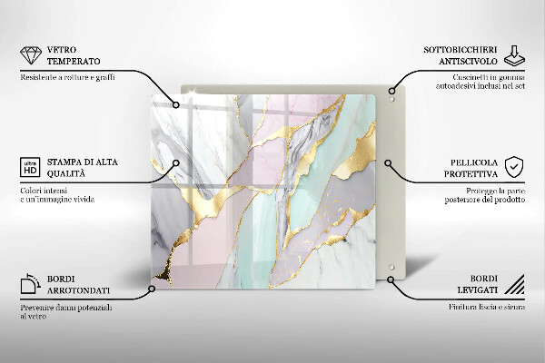 Chopping board Pastel marble