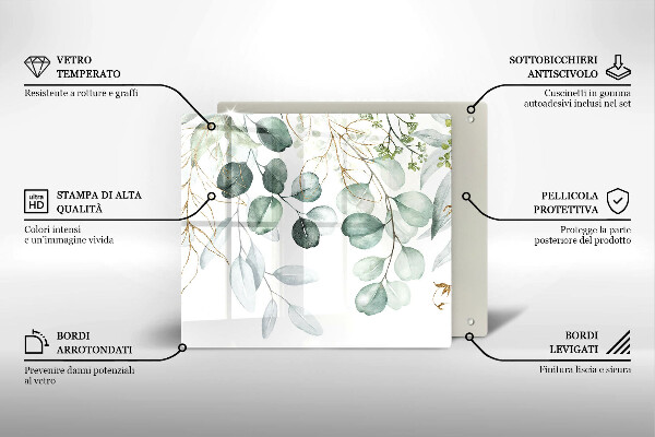 Chopping board Painted plants