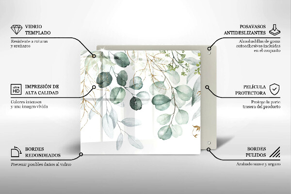 Chopping board Painted plants