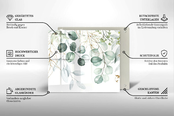 Chopping board Painted plants