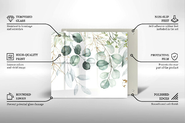 Chopping board Painted plants