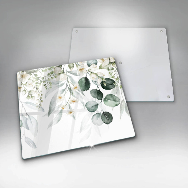 Chopping board Watercolor plants