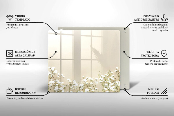 Worktop saver large Boho flowers