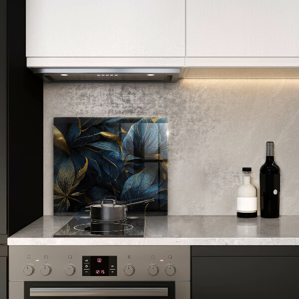 Worktop saver large Decorative leaves with gold