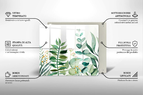 Chopping board Plant leaves illustration