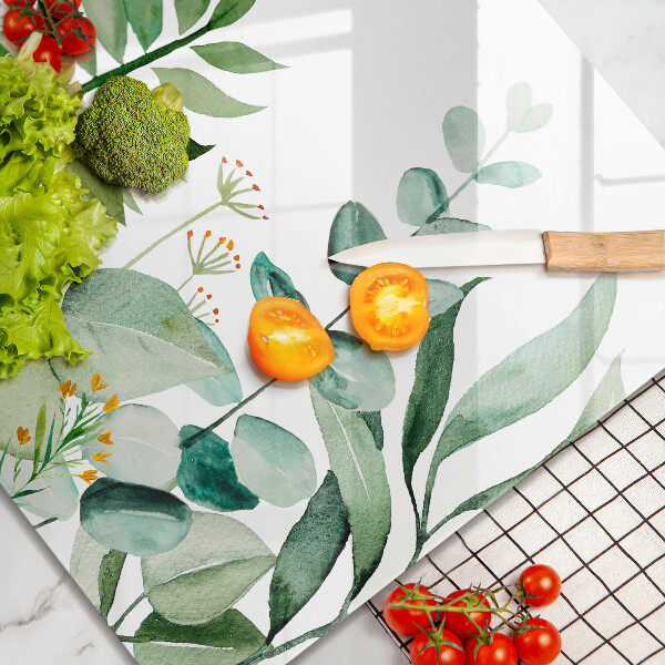 Chopping board Plant leaves illustration