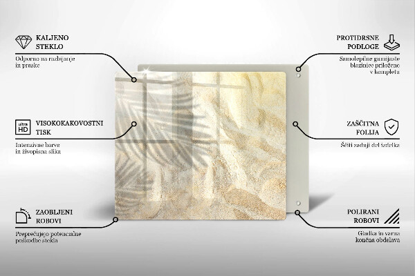 Chopping board Palm sand and leaves