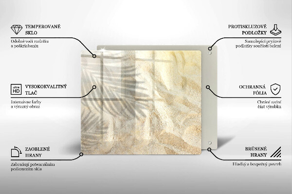 Chopping board Palm sand and leaves