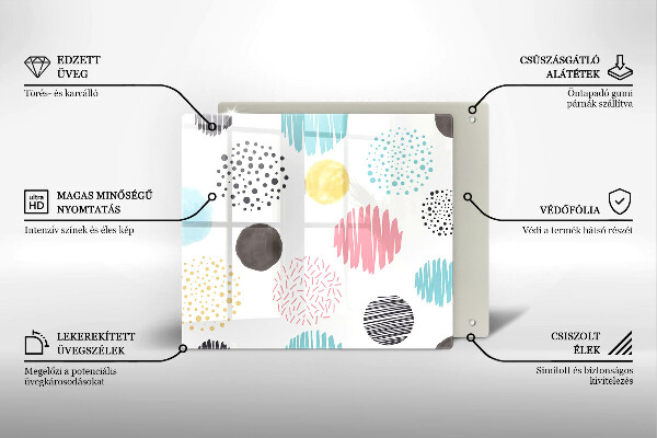 Chopping board Painted shapes
