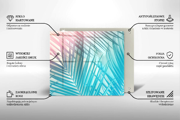 Chopping board Pastel leaves