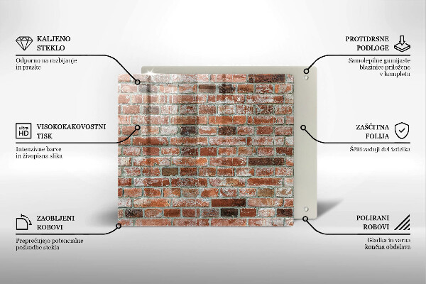 Chopping board Old bricks wall