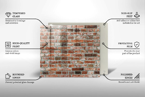 Chopping board Old bricks wall