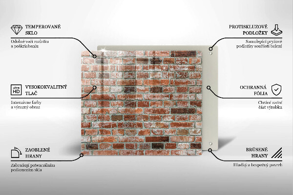 Chopping board Old bricks wall