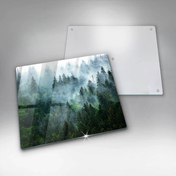 Chopping board Forest in the fog