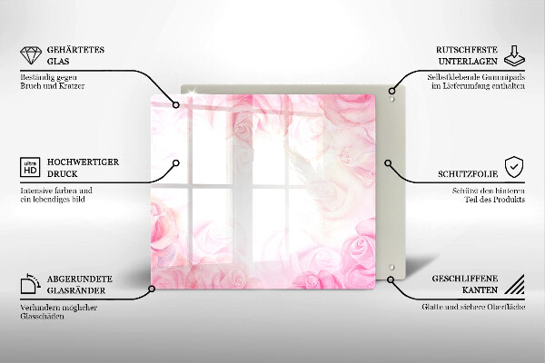 Chopping board Delicate background roses