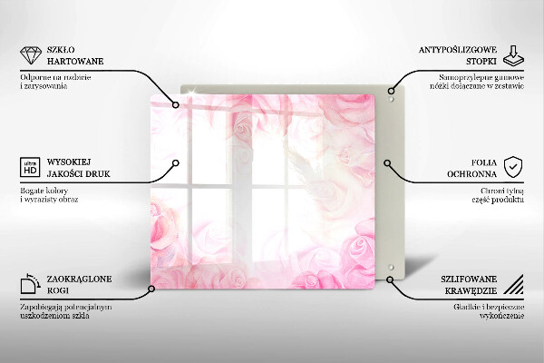 Chopping board Delicate background roses