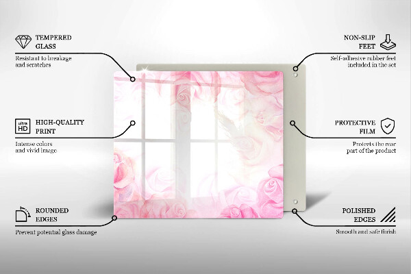 Chopping board Delicate background roses