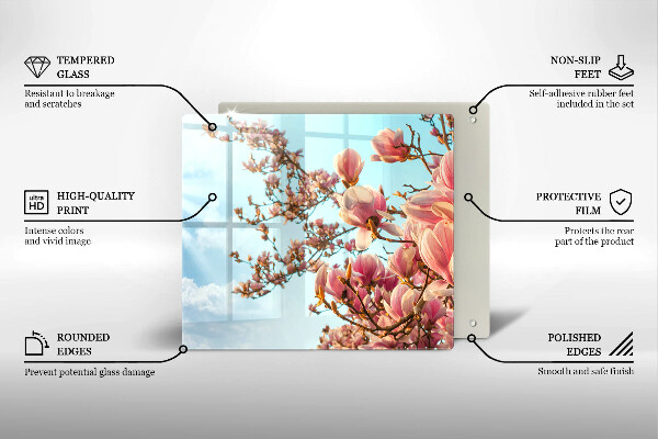 Chopping board Pink Flowers Tree