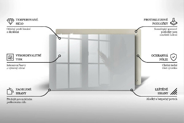Chopping board glass Grey colour