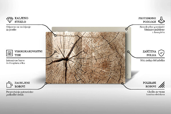 Glass cutting board Tree