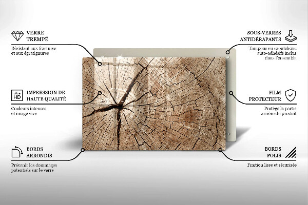 Glass cutting board Tree