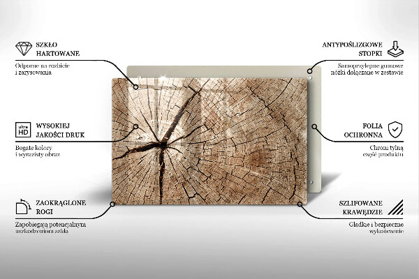 Glass cutting board Tree