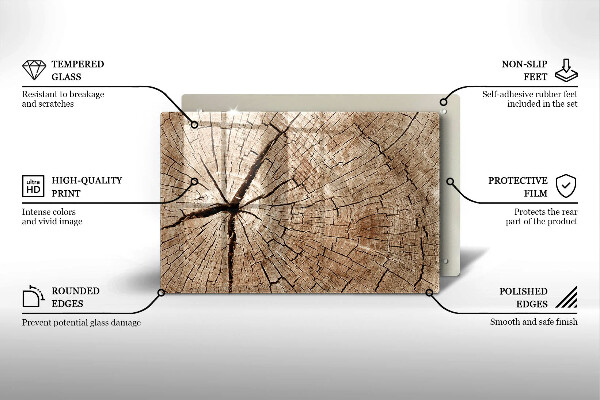 Glass cutting board Tree