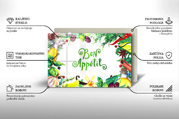 Chopping board The inscription Bon Appetit