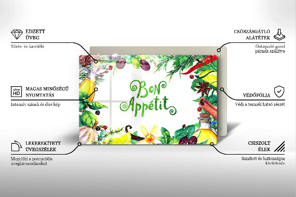 Chopping board The inscription Bon Appetit