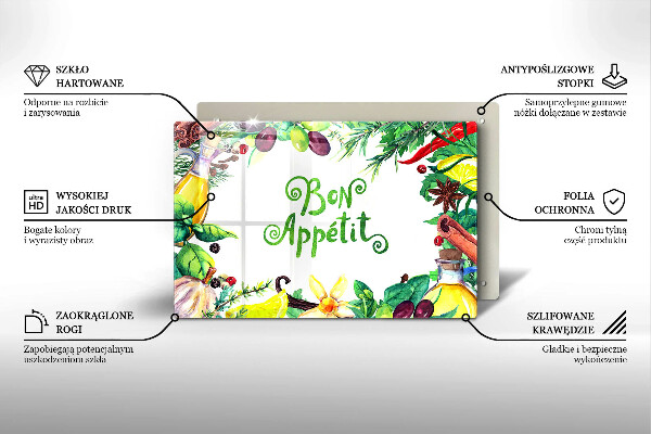 Chopping board The inscription Bon Appetit