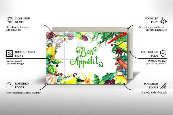 Chopping board The inscription Bon Appetit