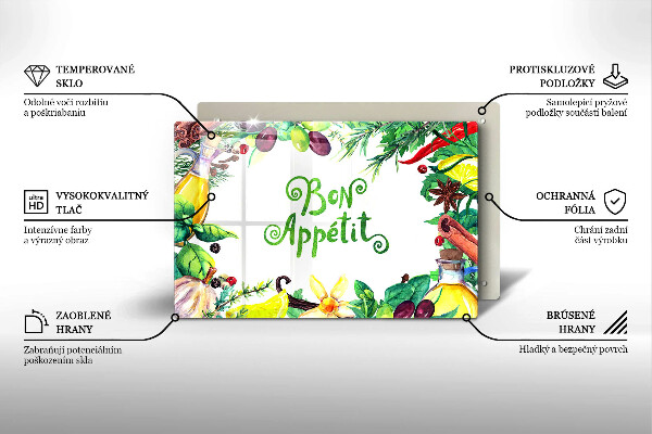 Chopping board The inscription Bon Appetit