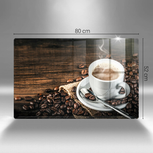 Chopping board Cup and coffee beans