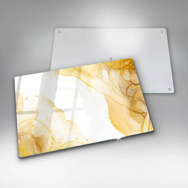 Chopping board glass Golden abstraction