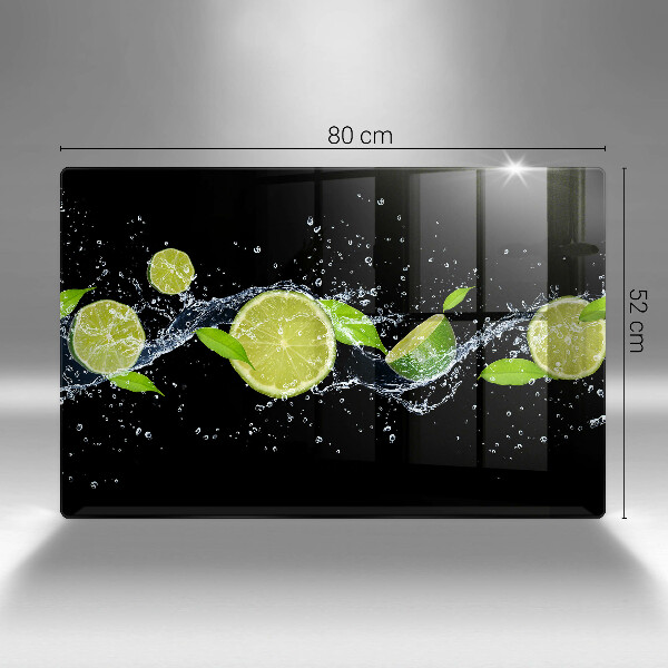 Chopping board glass Lime mint water