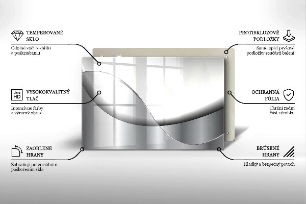 Chopping board glass Abstraction Design lines